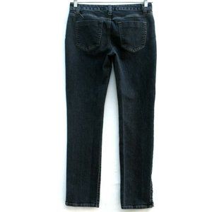 Apt 9 Slim Jeans Ankle Zippers 30 x 30 Dark Wash Stretch Mid Rise Sz 4 (tag)